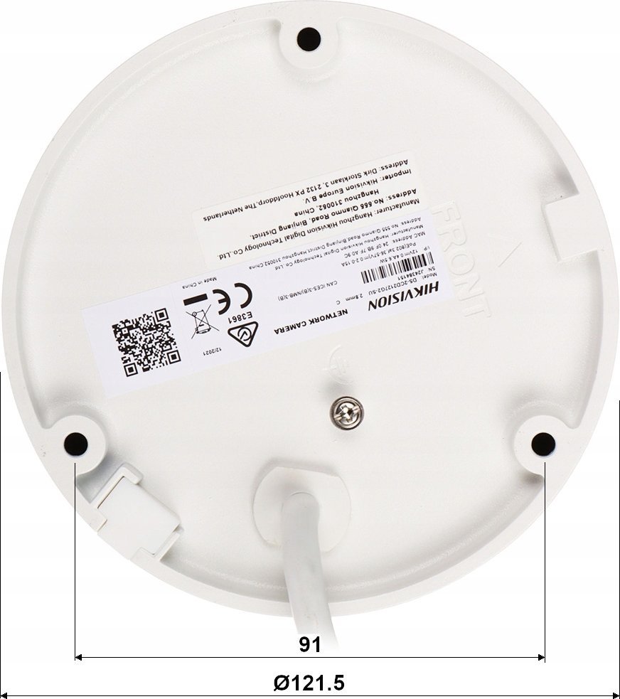 Kamerë dome Hikvision DS-2CD2127G2-SU, 2MP Full HD, ColorVu 24/7, mikrofoni i integruar