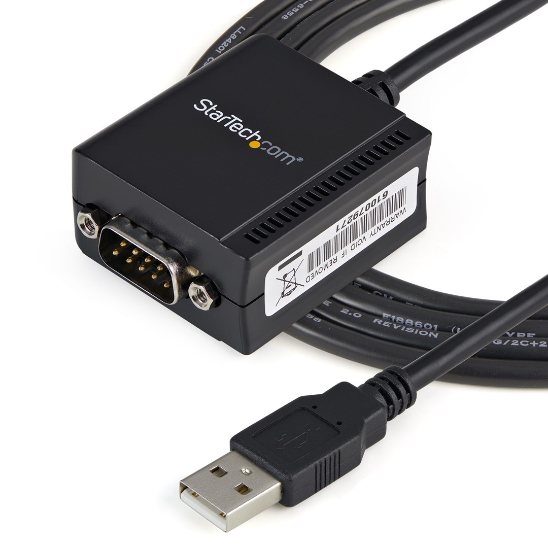 Kabllo StarTech, USB në Serial RS232, 1-port, e zezë