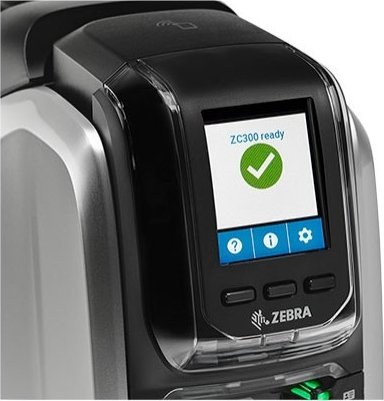 Печатач за пластични картички Zebra ZC300, двострано печатење, 300 dpi, USB LAN