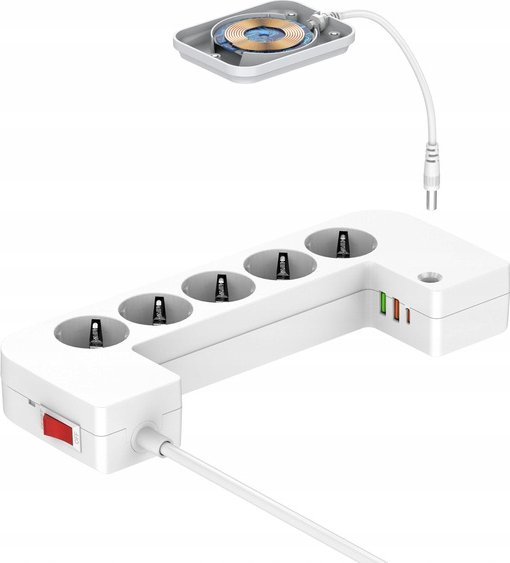 Shumëprizë Energizer EPB2500W03EU, 5 dalje, 2m, 2500W, e bardhë