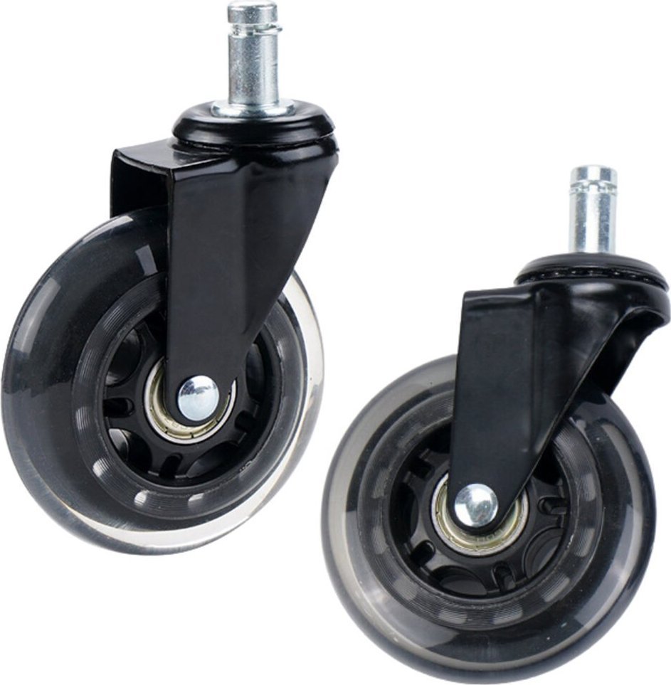 Rrotë gome për karrige, poliuretan, deri 50 kg, transparente