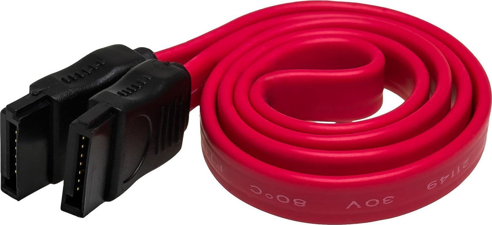 Kabllo SATA Akyga AK-CA-27, SATA III, 0.5m, e kuqe