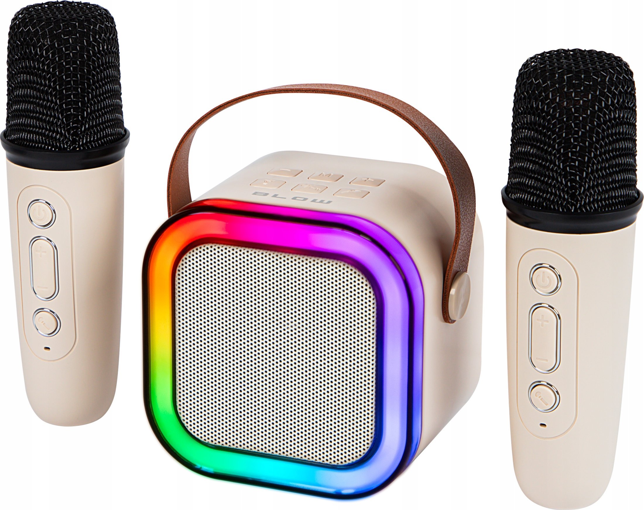 Кутија музичка Blow Караоке Bluetooth, со микрофони, RGB осветлување, црна