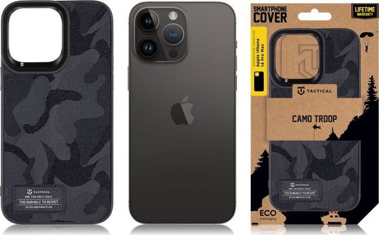 Kapak mbrojtës Tactical Case për iPhone 14 Pro Max, kundër goditjeve, i zi