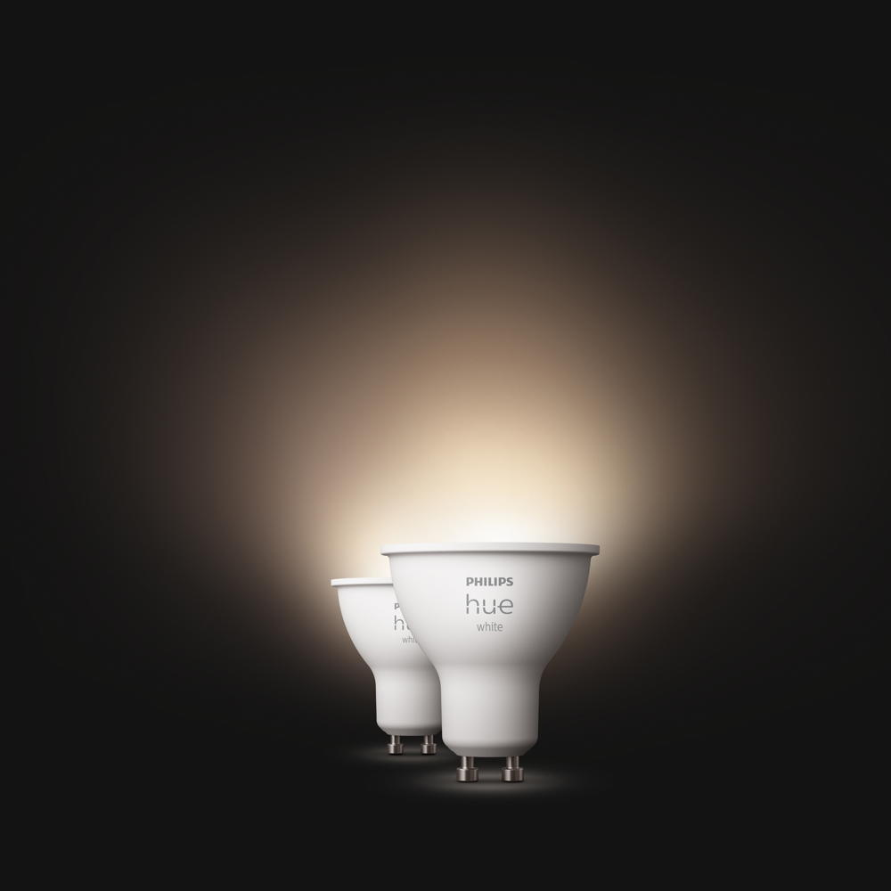 Llamba inteligjente Philips Hue White GU10, set 2 copë, Bluetooth, e bardhë