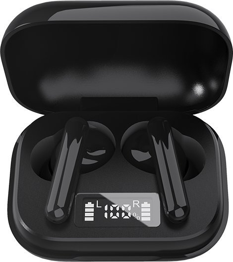Kufje wireless Denver TWE-38, Bluetooth, me mikrofon, të zeza