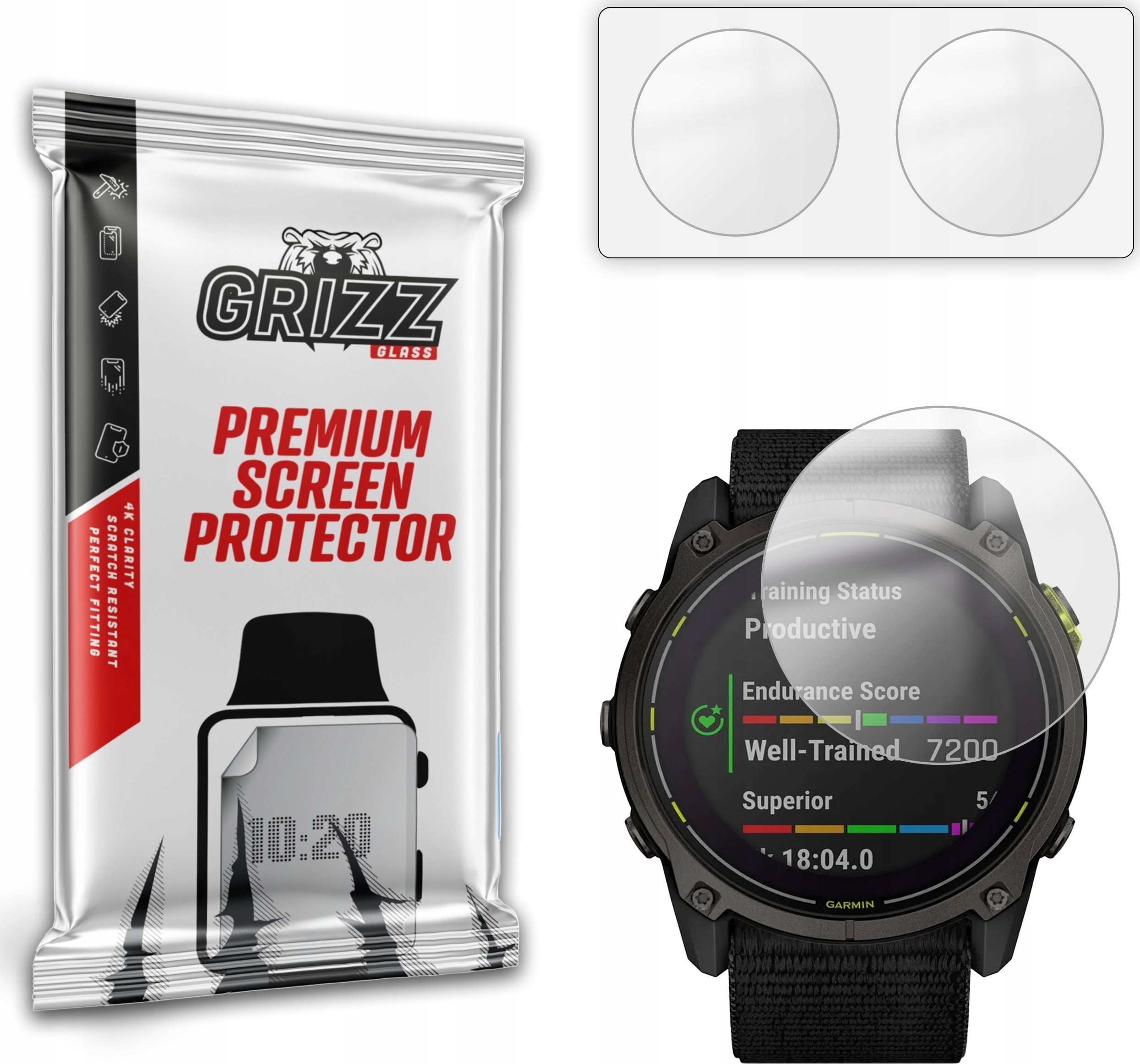 Folie mbrojtëse për orë Garmin Enduro 3, 2 copë, anti‑gjurmë gishti, matte, transparente