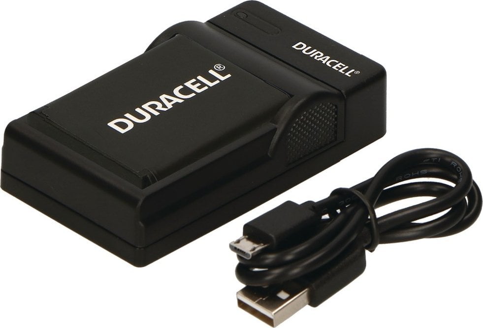 Karikues baterie për kamera Duracell DRN5926, USB, me kabllo, i zi
