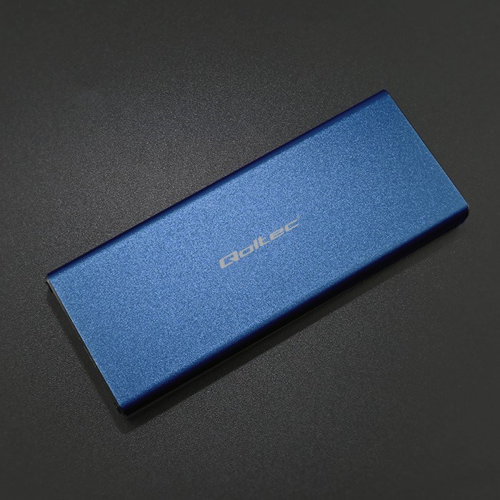 Kuti e jashtme Qoltec për SSD M.2 SATA NGFF, USB 3.0, 2TB, blu