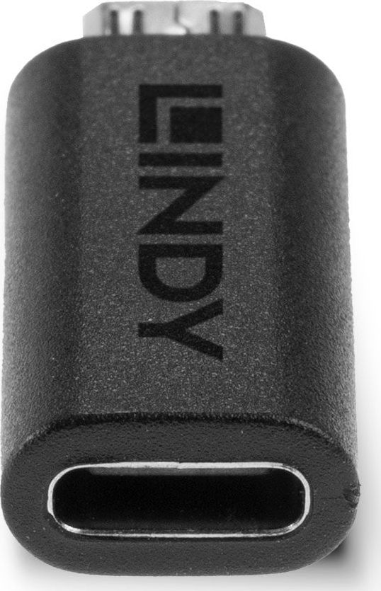 Adapter USB Lindy 41903, USB C në microUSB, i zi
