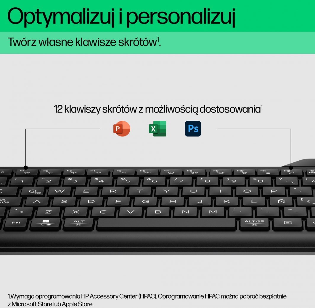 Tastierë HP, numerike, wireless, UK, e zezë