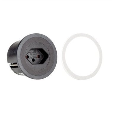 Prizë rrethore Bachmann PIX Swiss Socket 926.004, lidhje Gst18, e zezë