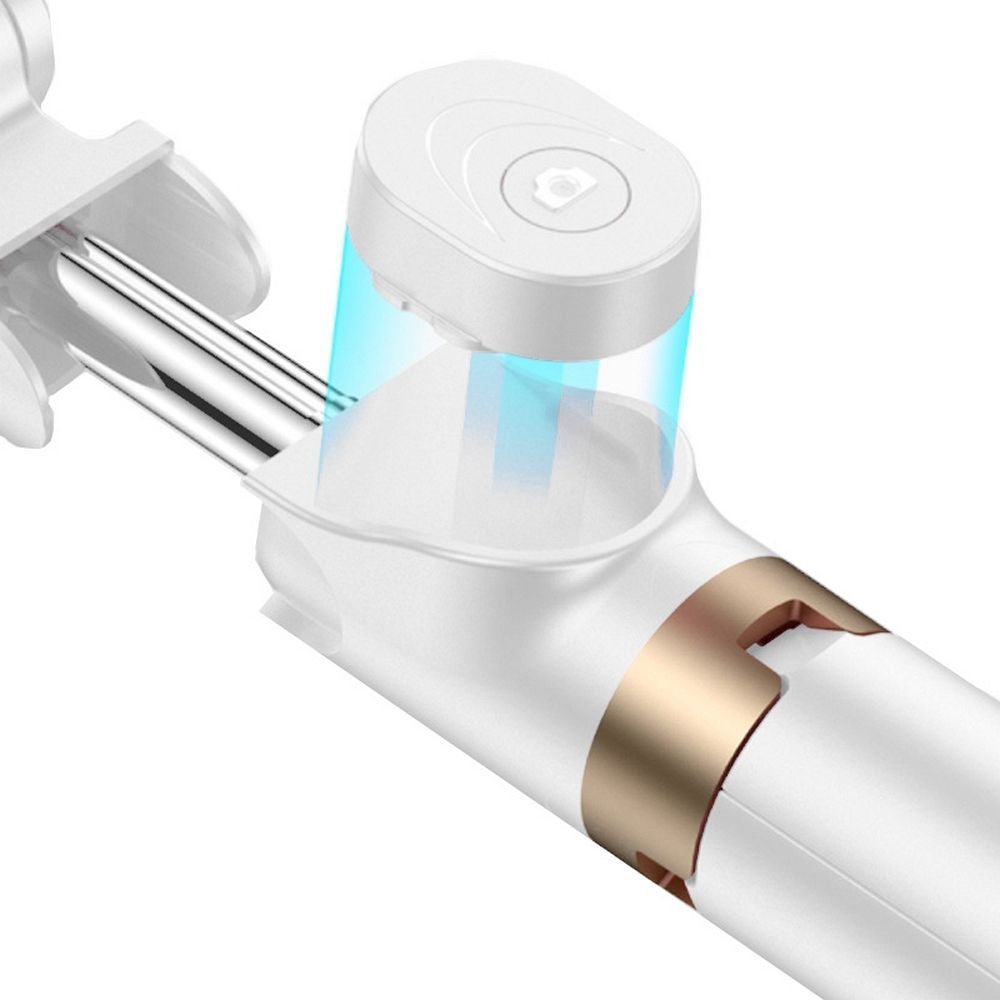 Set selfie me tripod dhe unazë LED, telekomandë Bluetooth, i bardhë