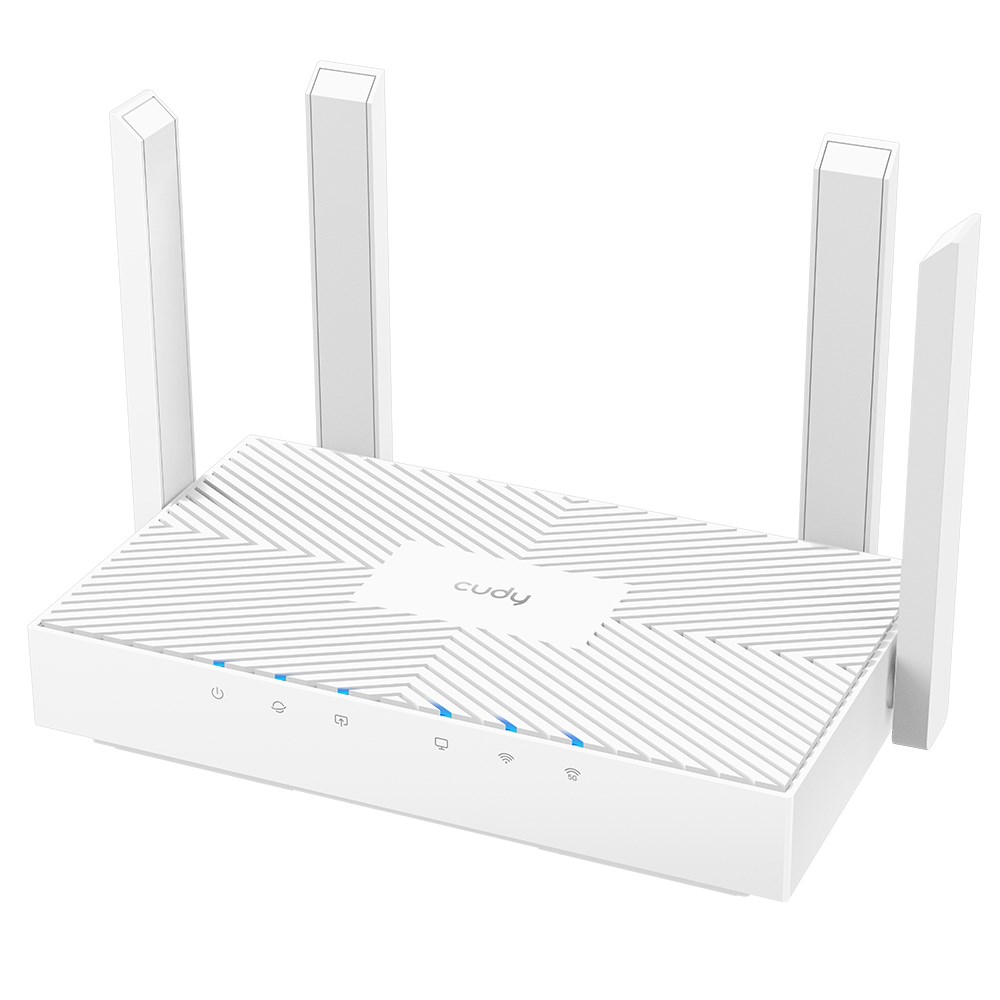 Router wireless Cudy WR1300E, Dual Band 2.4 GHz 5 GHz, Gigabit, i bardhë