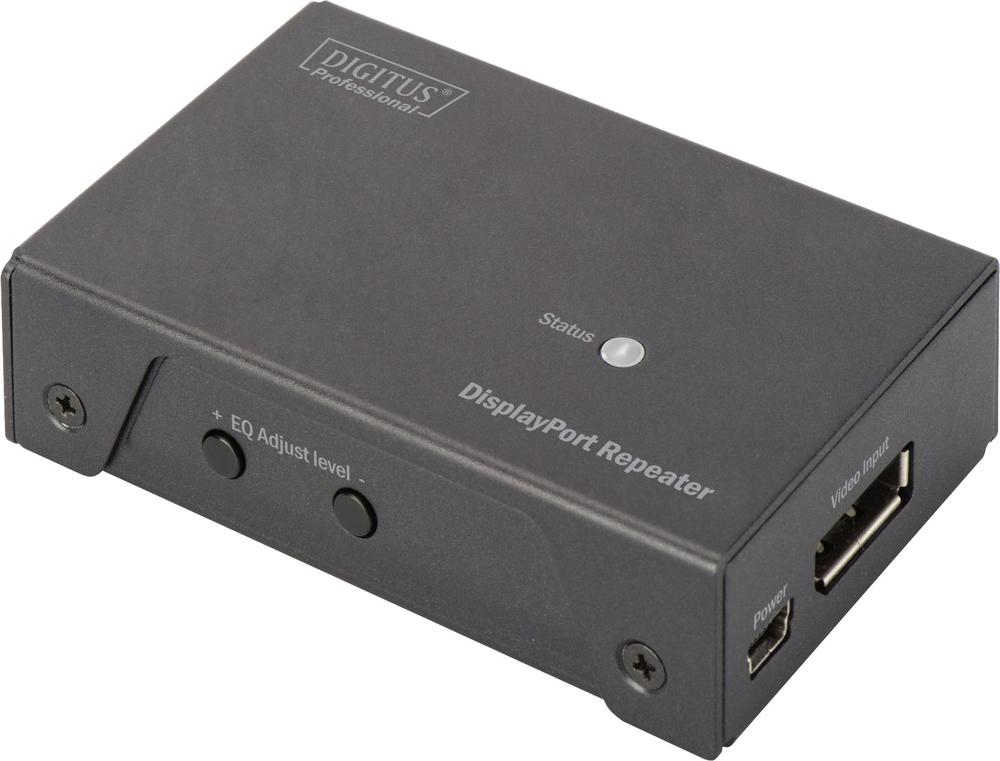 Përsëritës sinjali DisplayPort Digitus DS-52900, 2 porta, i zi