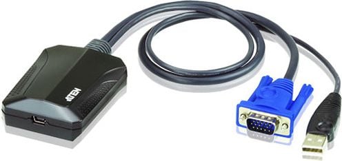 Adapter KVM Aten CV211, USB në VGA, i zi