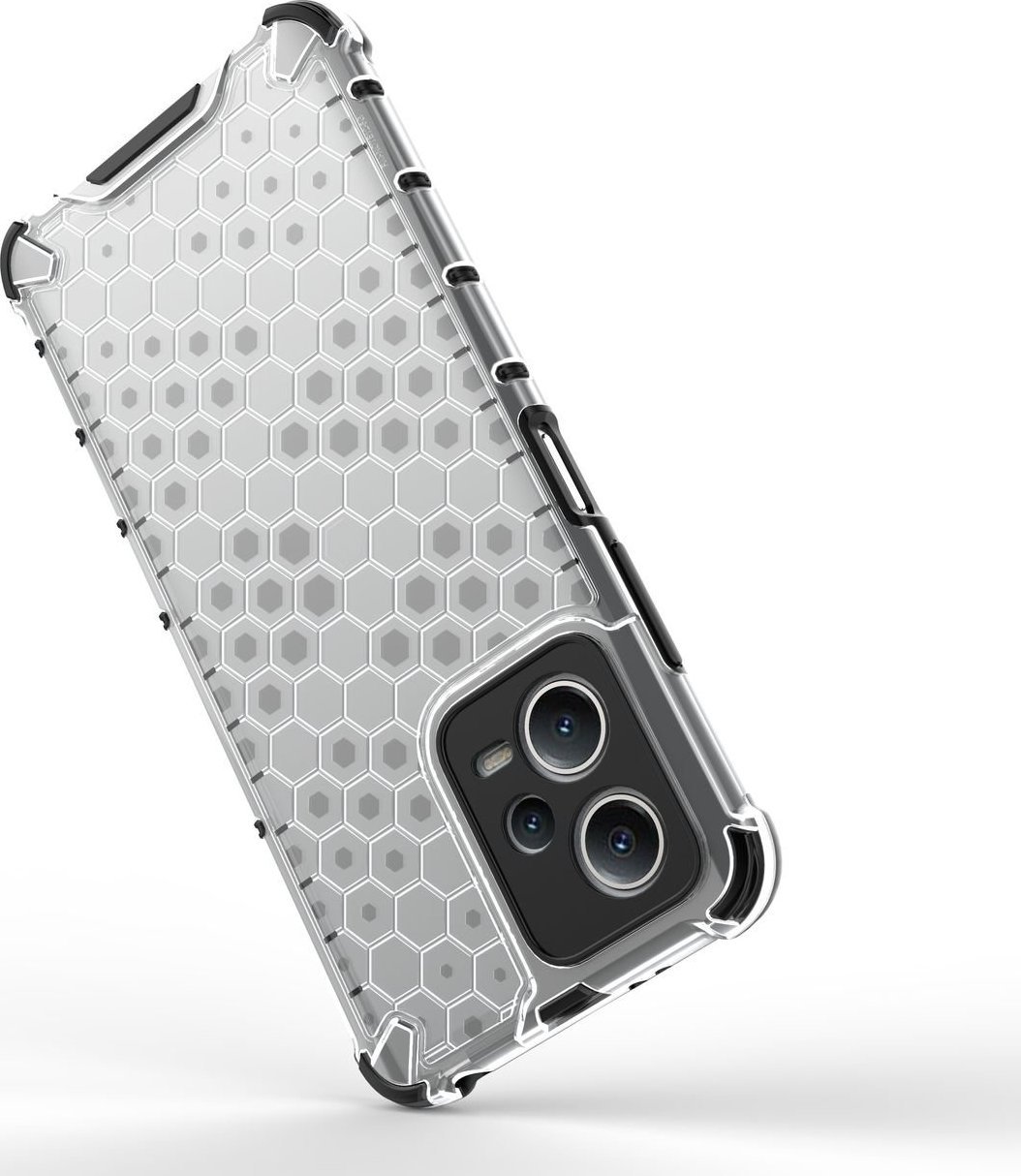 Kapak telefoni Hurtel Honeycomb për Xiaomi Redmi Note 12 5G Poco X5 5G, mbrojtës i fortë, i zi