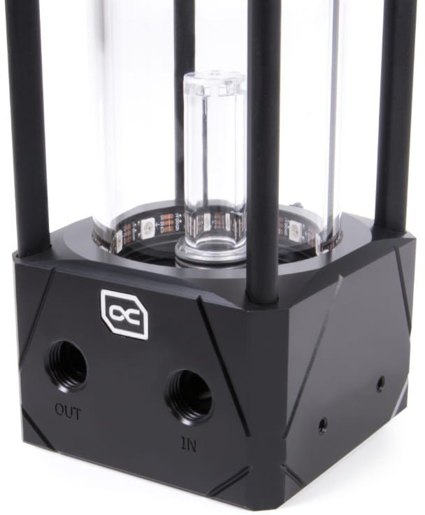 Rezervuar uji për PC Alphacool Eisbecher Aurora D5, 250mm, xham dhe acetal, me pompë VPP Apex D5