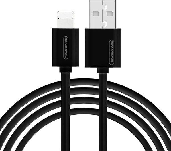 Kabllo USB në Lightning, 1.2 m, 3.1A, e zezë