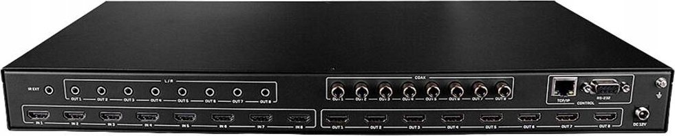 Matricë HDMI Lindy 8x8, 4K 60Hz, HDR, e zezë