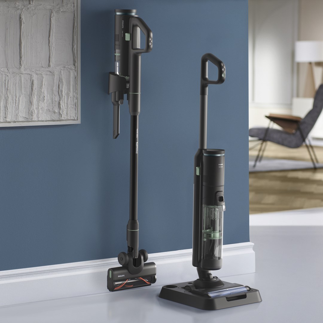 Fshesë me korrent Philips AquaTrio Cordless 7000 Series XW7263/11, pa kabllo, 3 në 1, gri