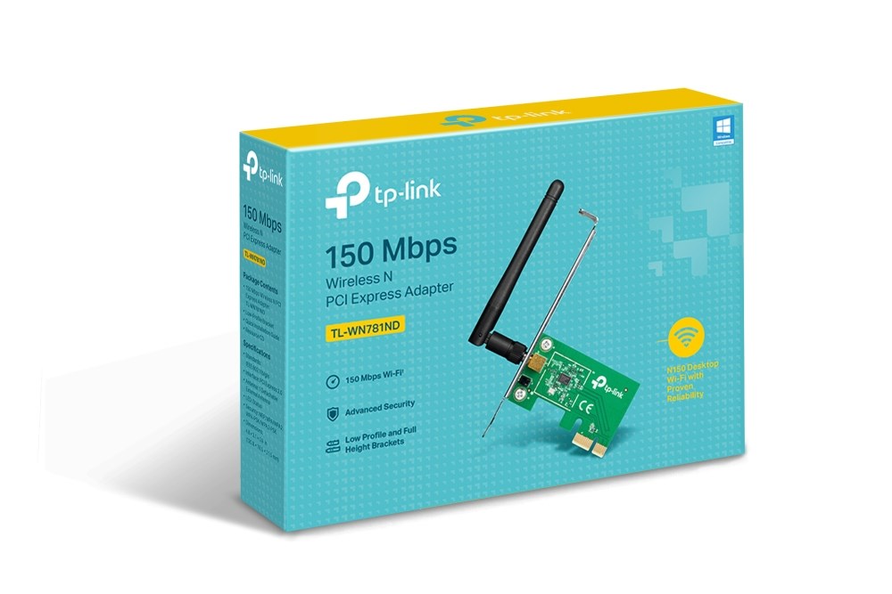 Kartë Wi-Fi TP-Link TL-WN781ND, PCI-Express, 150Mbps, 802.11n