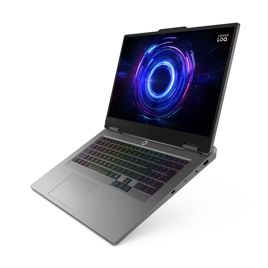 Laptop Lenovo LOQ 17IRX10, 17.3″ IPS FHD 165Hz, i5-13450HX, 16GB, 512GB SSD, GeForce RTX 5050, i hirtë