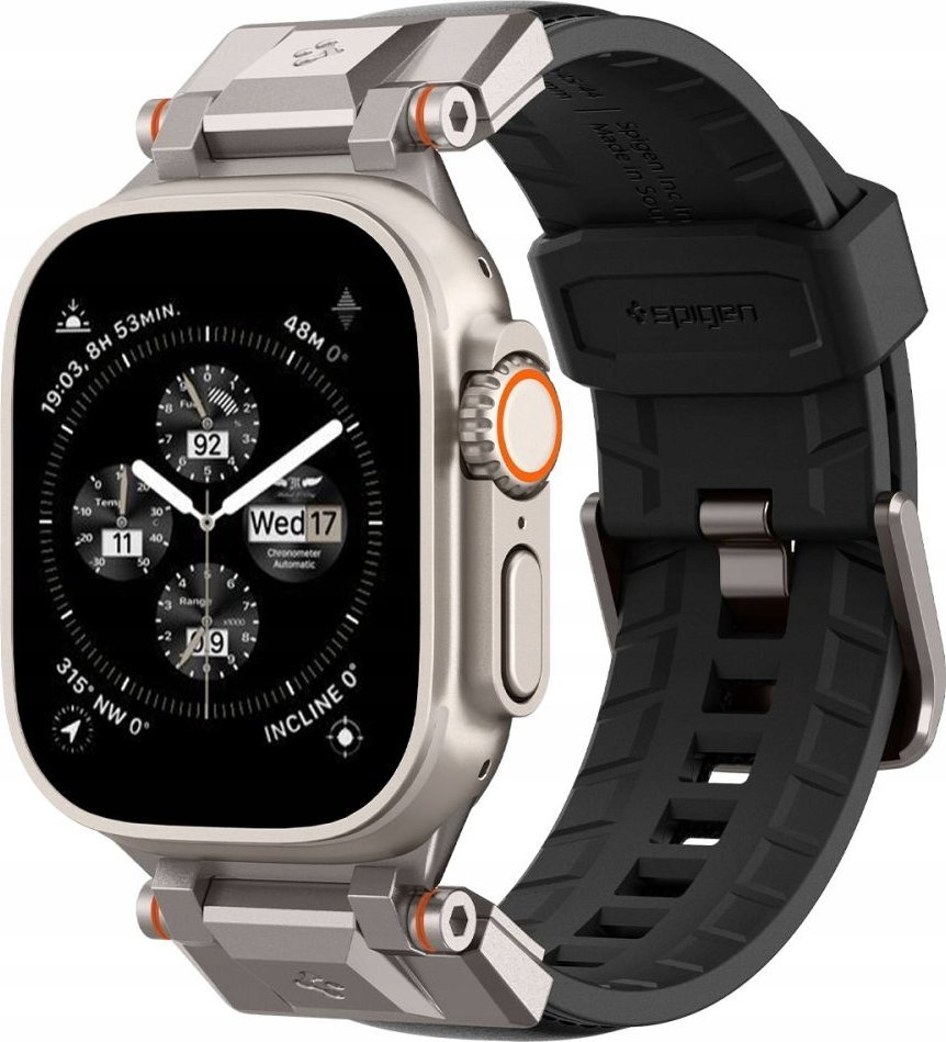 Rrip dore për Apple Watch Spigen DuraPro Armor, 42 44 45 49mm, i zi