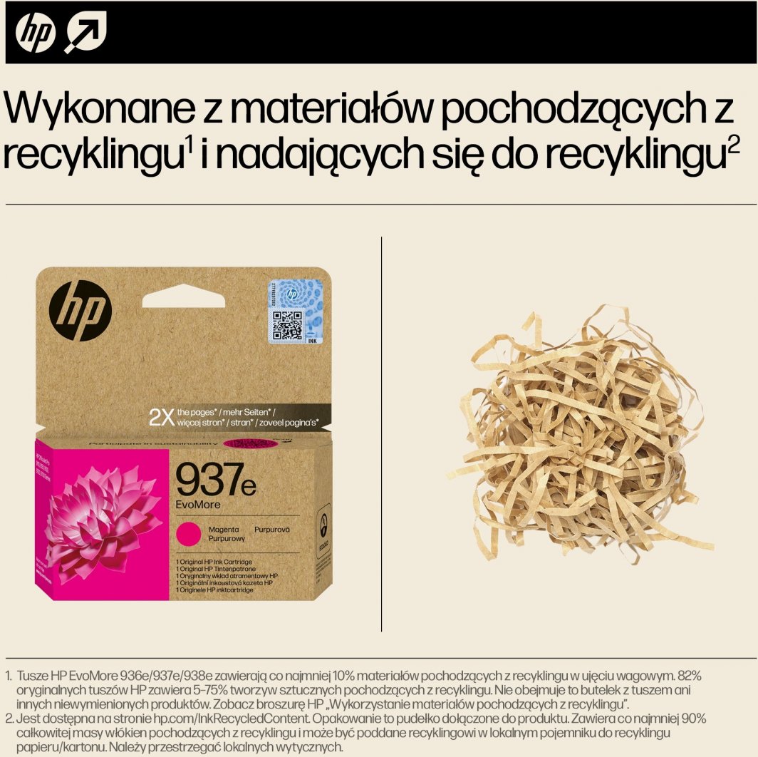 Ngjyrë për printer HP 937e EvoMore, magenta