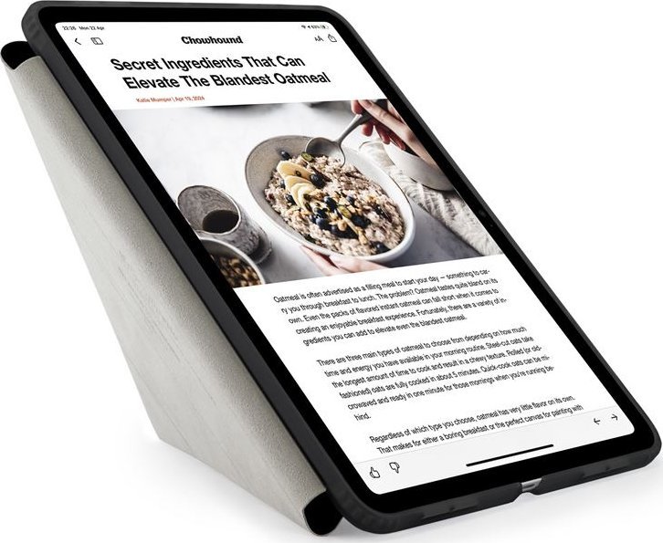 Mbrojtëse tablet Pipetto Origami No1, për iPad Air 13" 2024, me qëndrim, e zezë