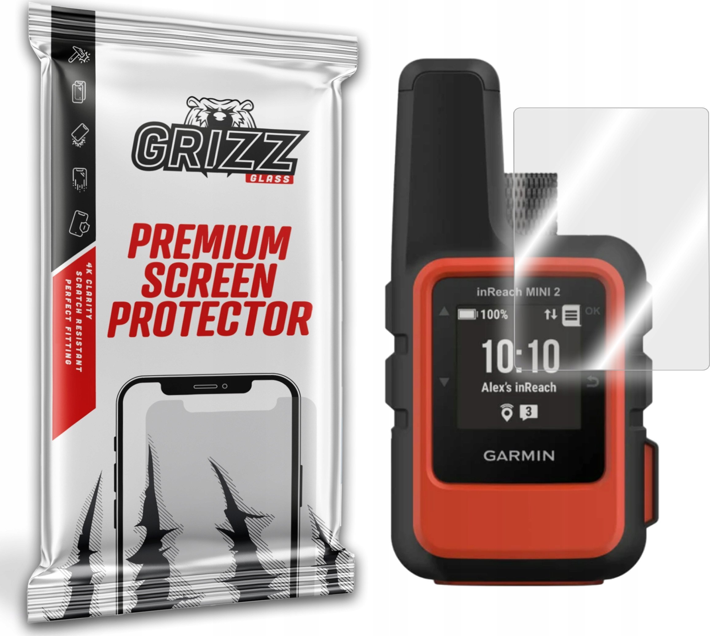 Xham mbrojtës hibrid GrizzGlass HybridGlass Garmin inReach mini 2, transparent