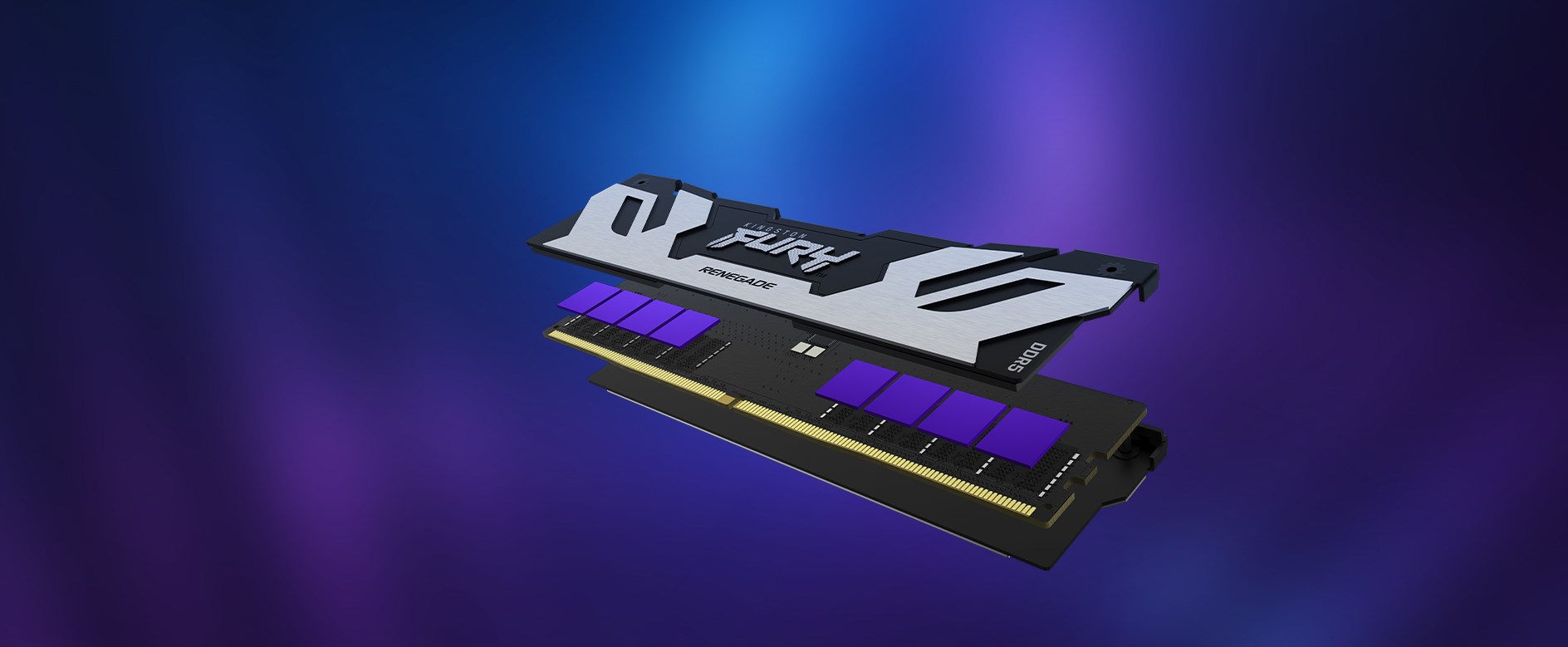 Memorie RAM Kingston FURY 32GB 6400MT/s DDR5 CL32 DIMM (2 x 16 GB) Renegade Silver