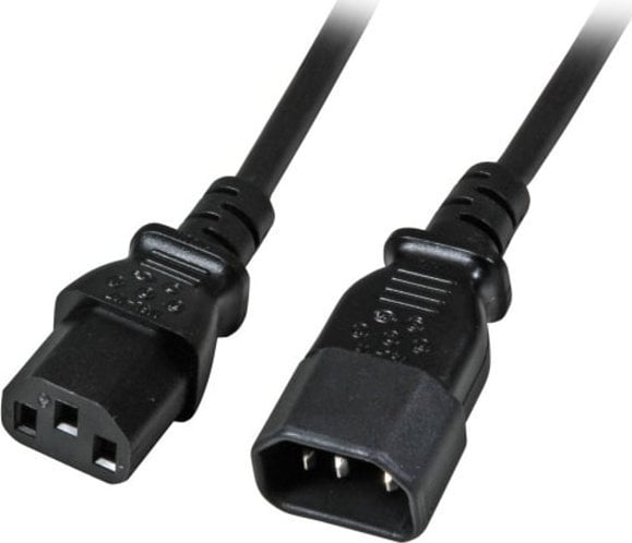 Kabllo rryme EFB Elektronik EK503.0.5, IEC C14 në C13, 0.5 m, i zi