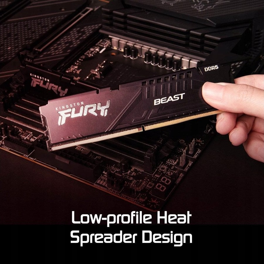 Memorie Kingston Fury Beast, DDR5, 64 GB, 6400 MHz, CL32, KF564C32BBEK2-64