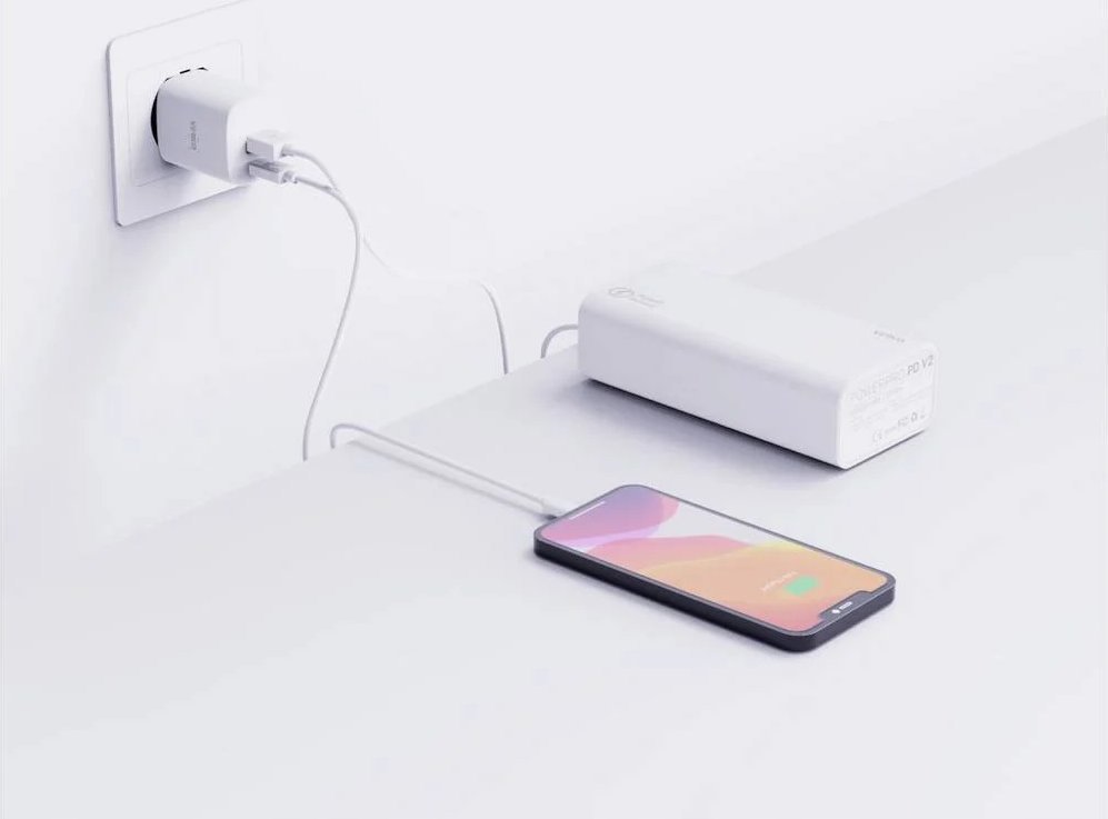 Karikues muri Verico Mojo 30W, GaN, 2 porta, i bardhë