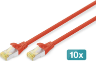 Мрежен кабел Digitus CAT 6A S/FTP, сет 10 парчиња, LSZH, сив