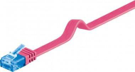 Kabllo rrjeti Goobay CAT 6A, flat patch, 2 m, magenta