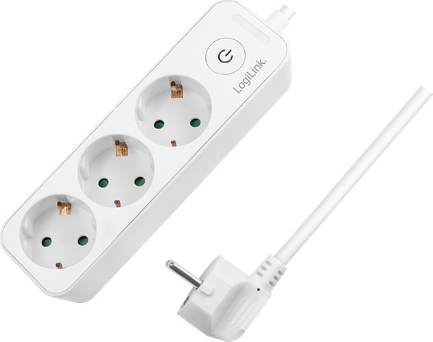 Shirit elektrik LogiLink, 3 dalje, kabllo 1.5m, i bardhë