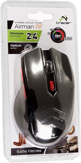 Maus Tracer Battle Heroes Airman RF Nano, wireless, i kuq (TRAMYS44241)