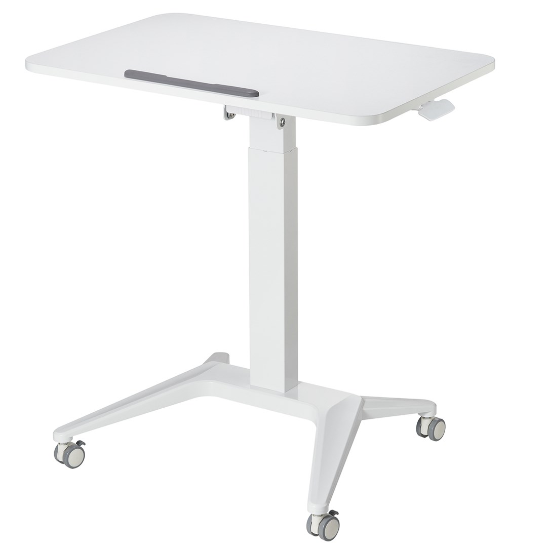 Tavolinë mobile për laptop Maclean MC-453W, 80x52 cm, rregullim pneumatik i lartësisë, e bardhë