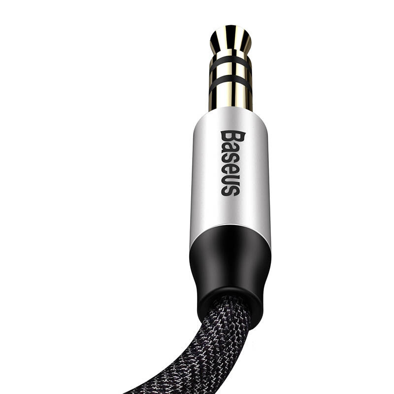 Kabllo audio Baseus Yiven M30, Jack 3.5mm në 3.5mm, 1.5m, e zezë