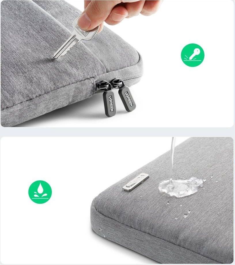 Çantë laptopi Ugreen Bag 13, 13", rezistente ndaj ujit, gri