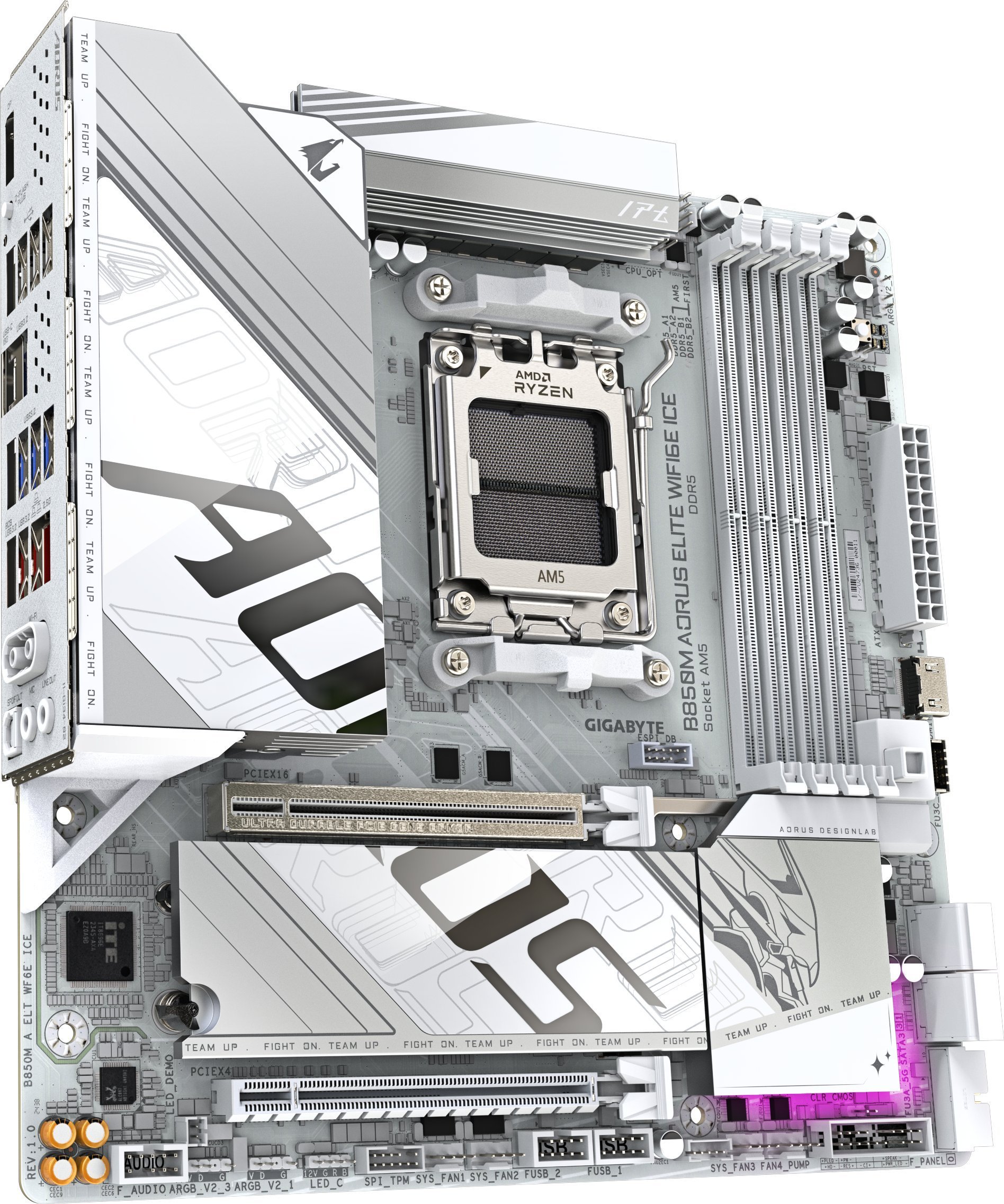 Pllakë amë Gigabyte B850M AORUS ELITE ICE, Wi-Fi 6E, mATX