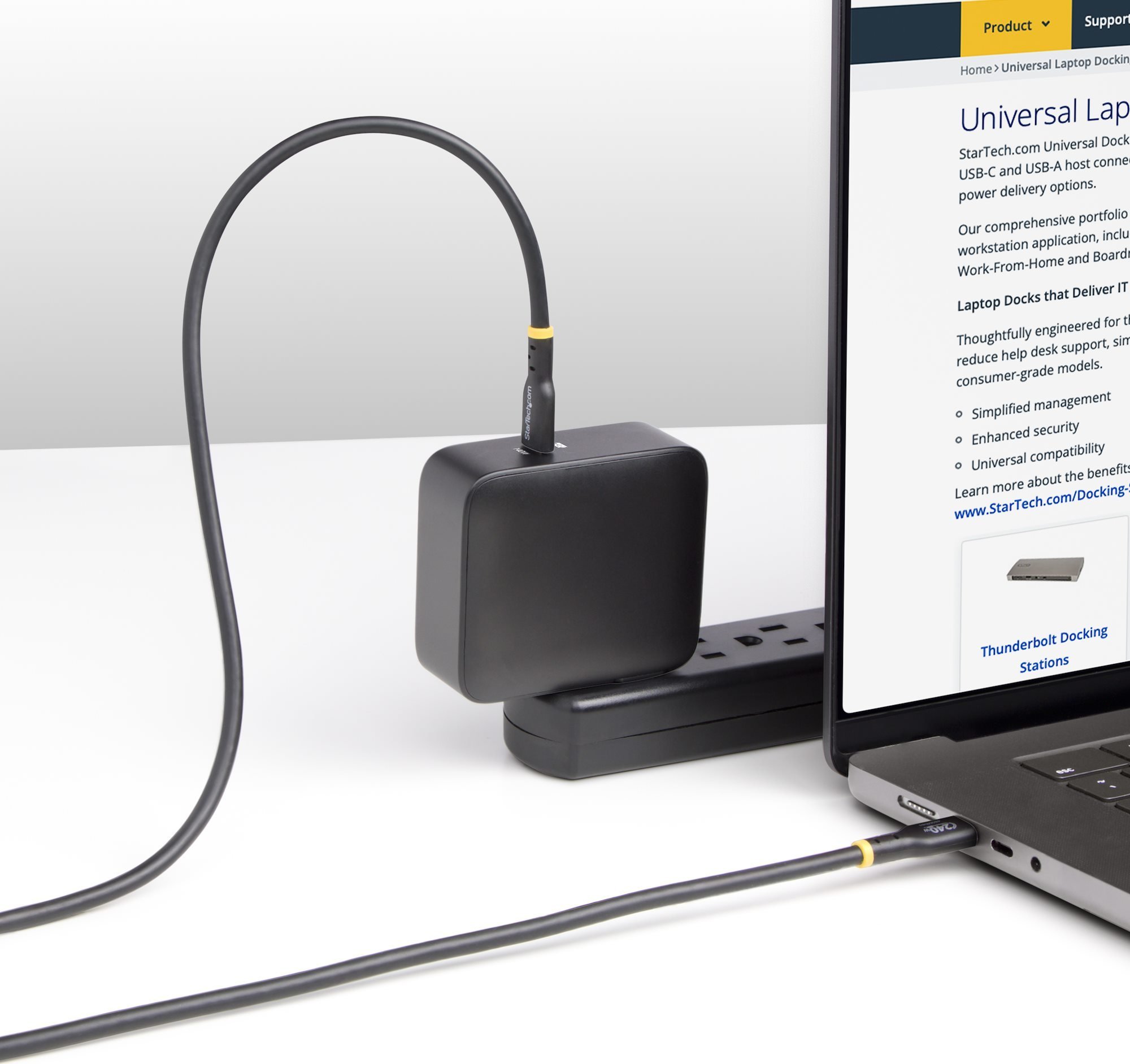 Kabllo karikues USB C StarTech 3m, 240W PD, USB 2.0, e zezë
