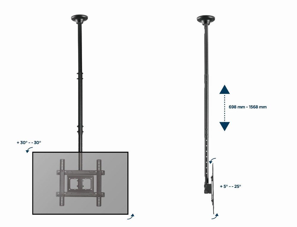 Mbajtëse për TV Gembird CM-70ST-01, 32"-70", e zezë