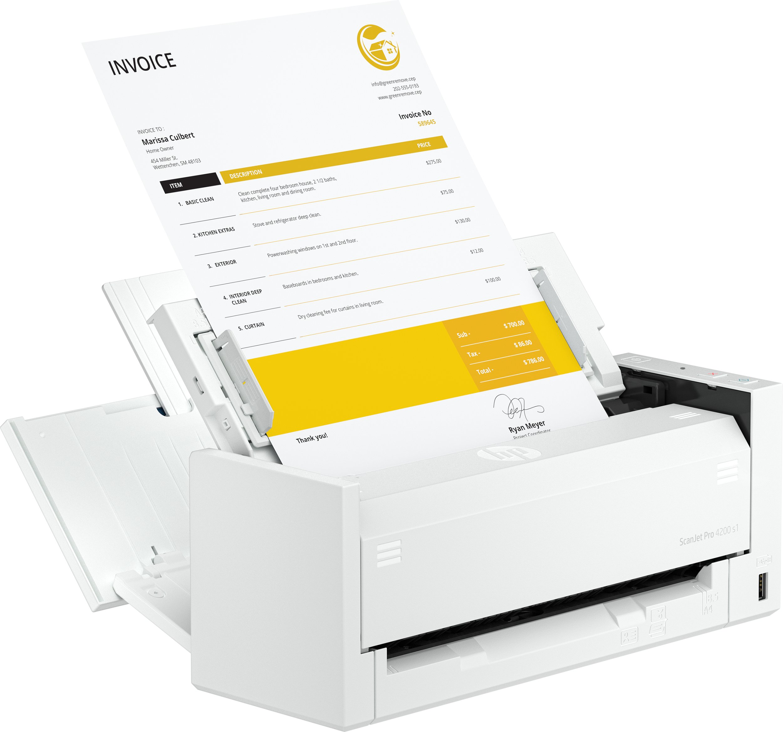 Skaner HP ScanJet Pro 4200 S1, ADF, 600 x 600 dpi, blu e bardhë