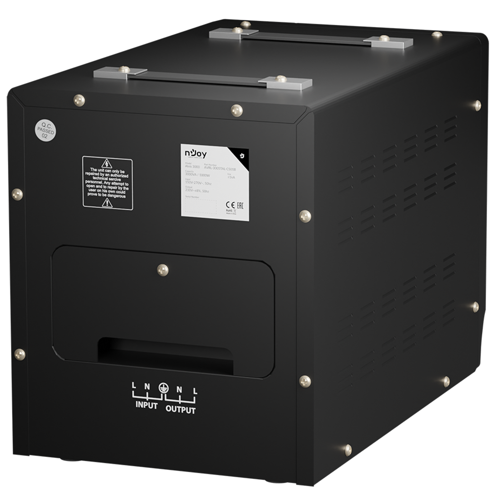 Stabilizues tensioni nJoy Alvis, 3000VA, i bardhë