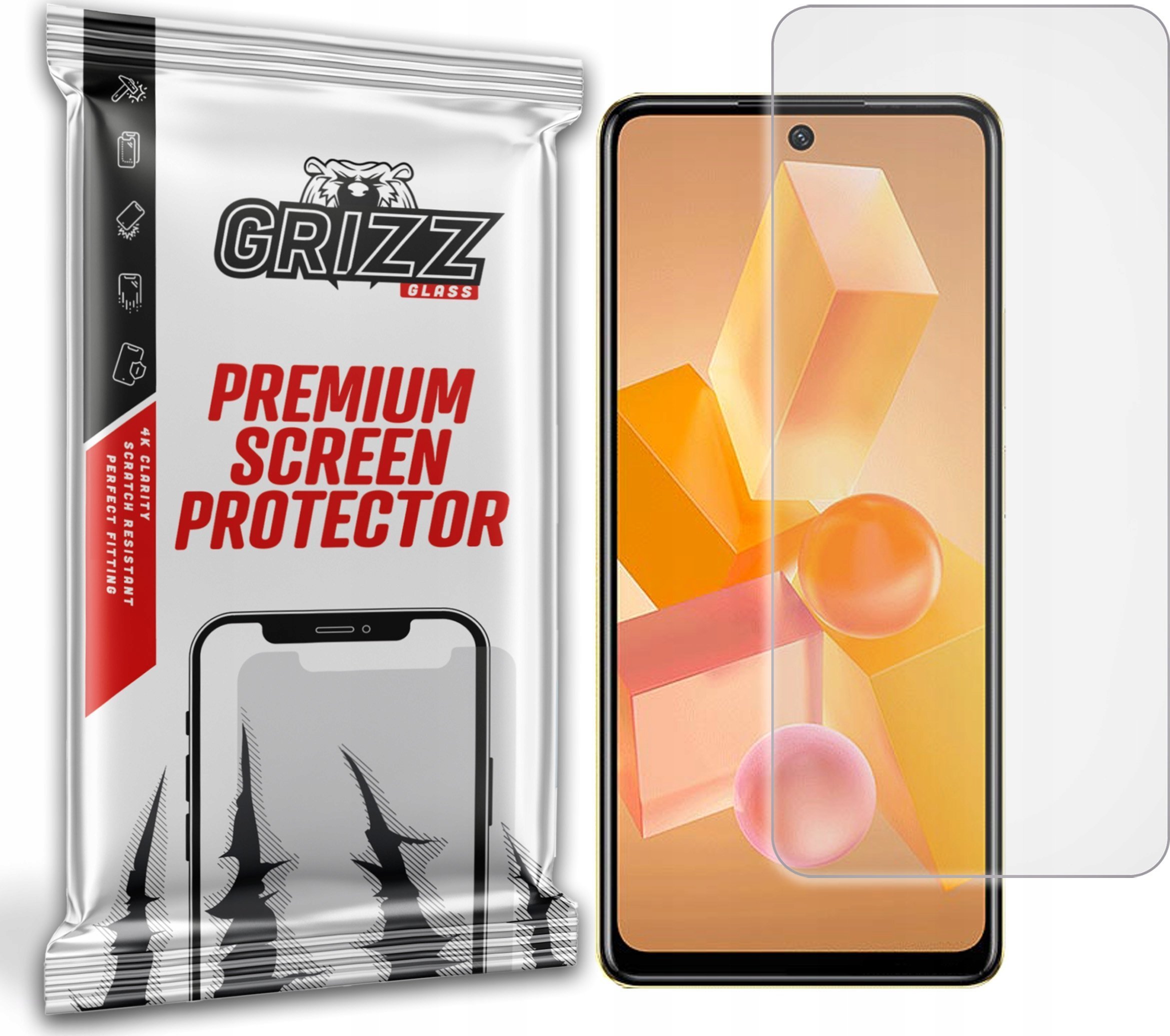 Folie mbrojtëse ekran Grizz PaperScreen për Infinix Hot 40 Pro, mat, anti-fingerprint, transparente