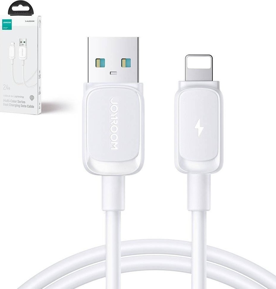 Kabllo Joyroom JYR767 USB A në Lightning, 1.2 m, 2.4A, e bardhë