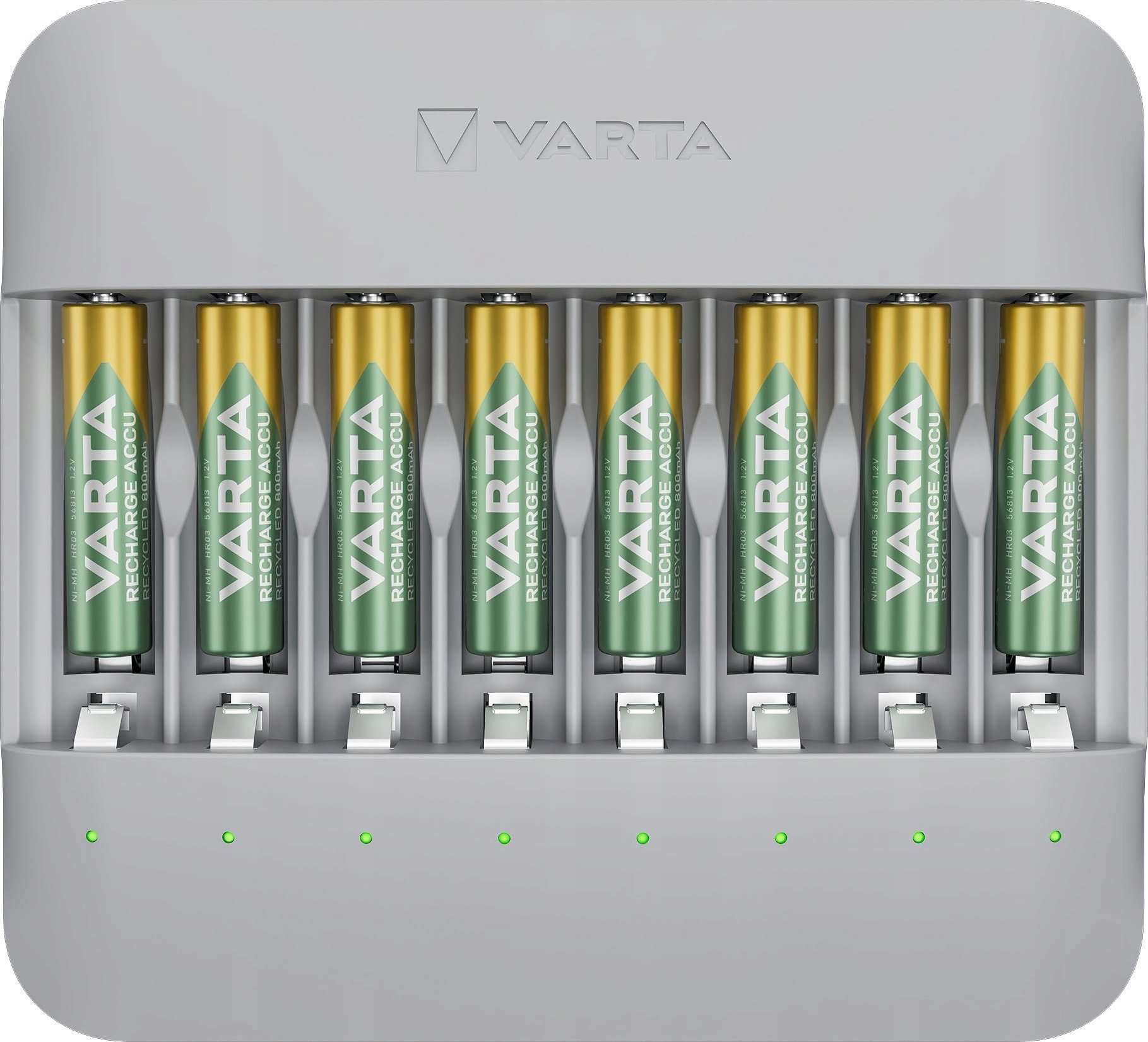 Karikues baterish Varta Eco Charger 57682101121, për AAA dhe AA, karikim i shpejtë, gri